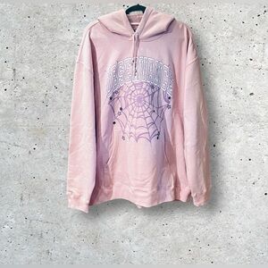 NWOT Observance Men’s Fleece Spiderweb  & Stars Hoodie